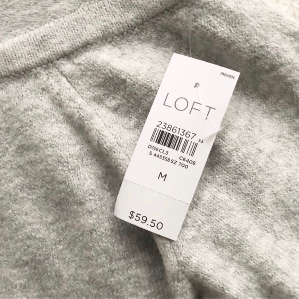 LOFT | Striped Foldover Off Shoulder Sweater *NWT* - Picture 9 of 13
